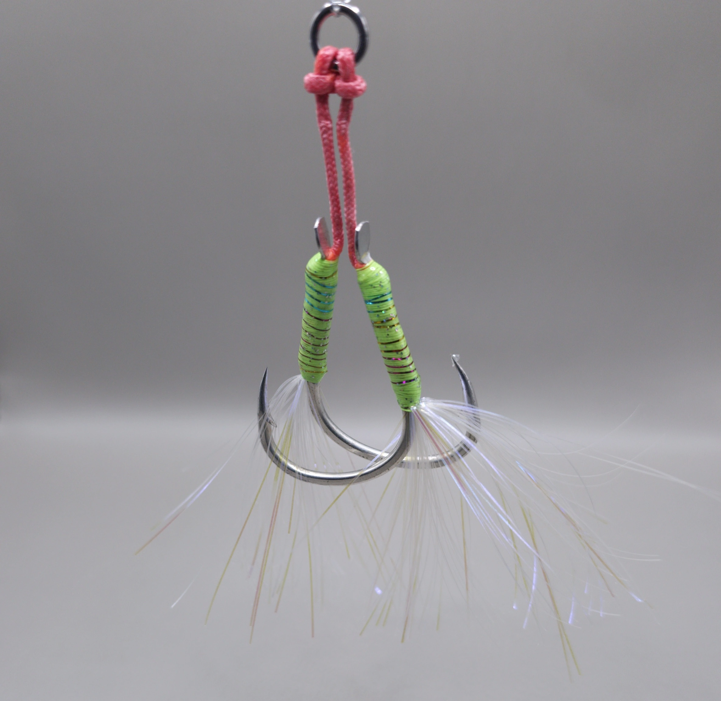 Double Assist Hooks — Pro Resin Series — UV Green